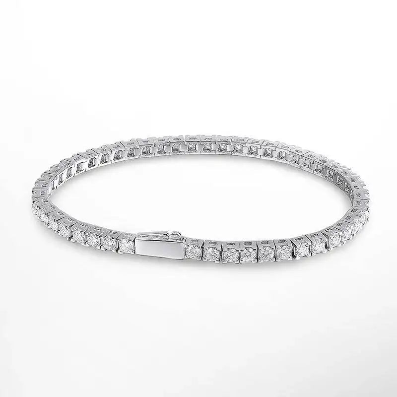 TY D VVS1 Moissanite Tennis Bracelet Original S925 Sterling Sier Plated White Gold With GRA Bracelets For Women Man