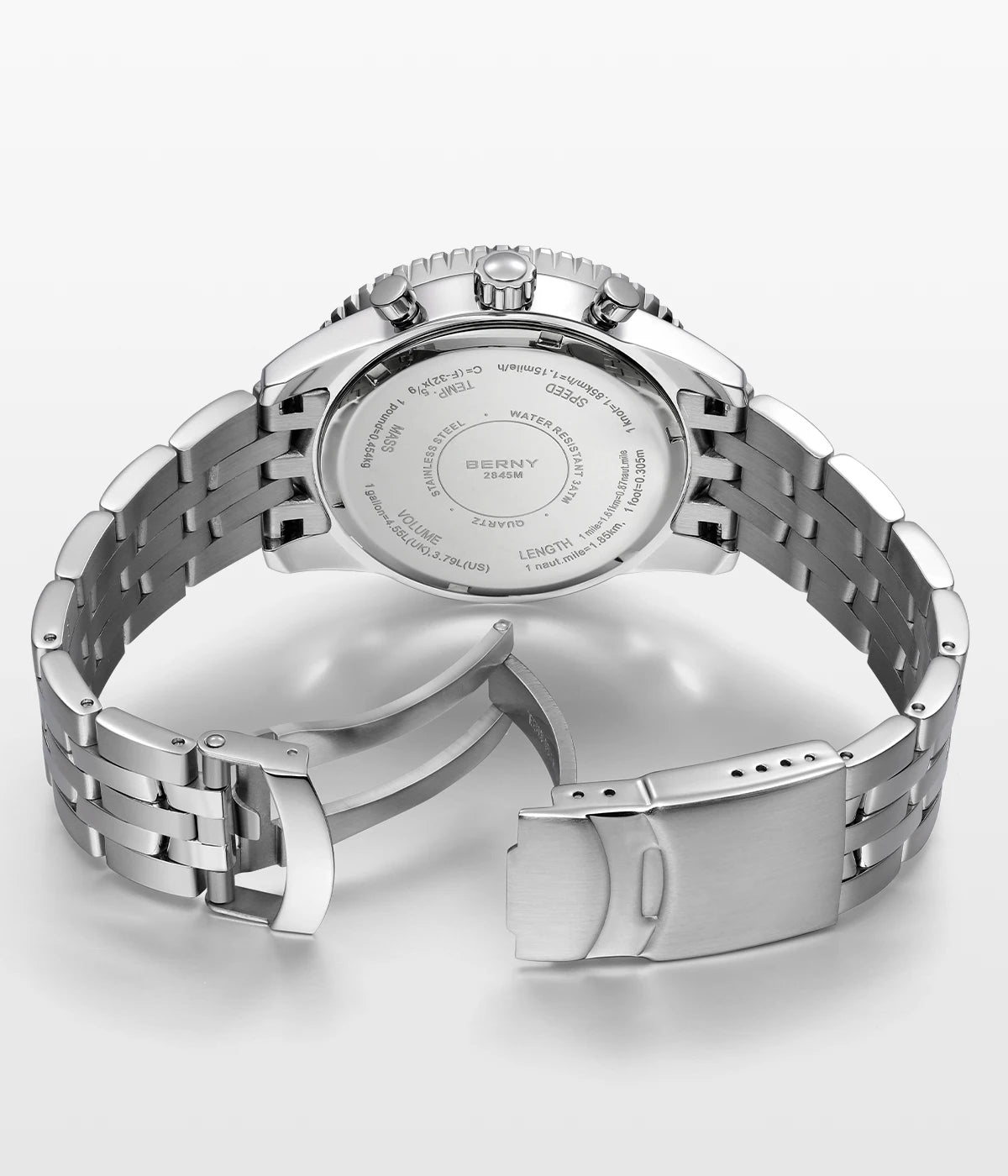 BERNY Aviation Pilot Men's Watches Quartz Chronograph Watch Date Sapphire Super Luminous Luxury Brand Dress Man Wristwatch