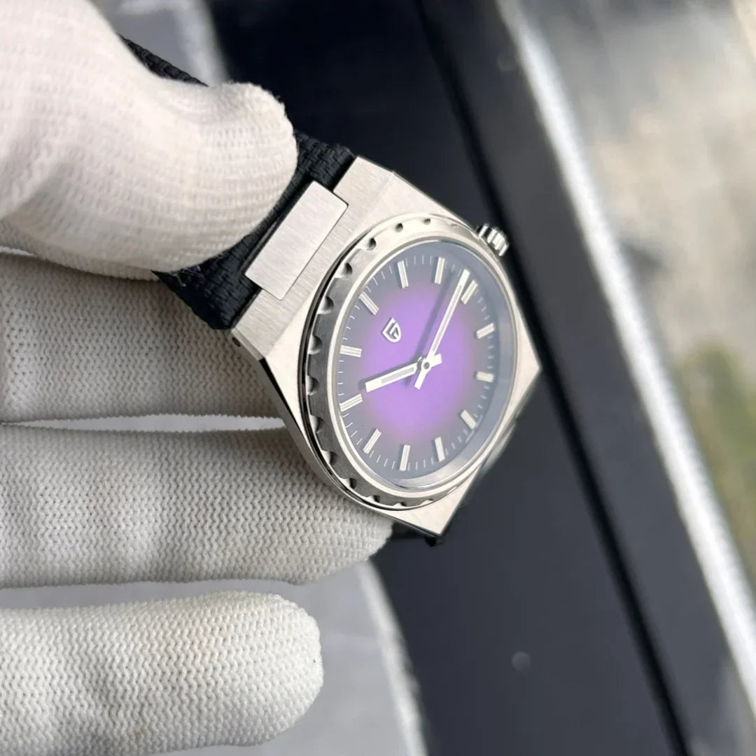 PAGANI DESIGN 2025 New Men Quartz Watch 7mm 222 PDYS020 Stainless Steel Rubber Sapphire Crystal Waterproof 100m Reloj Hombre