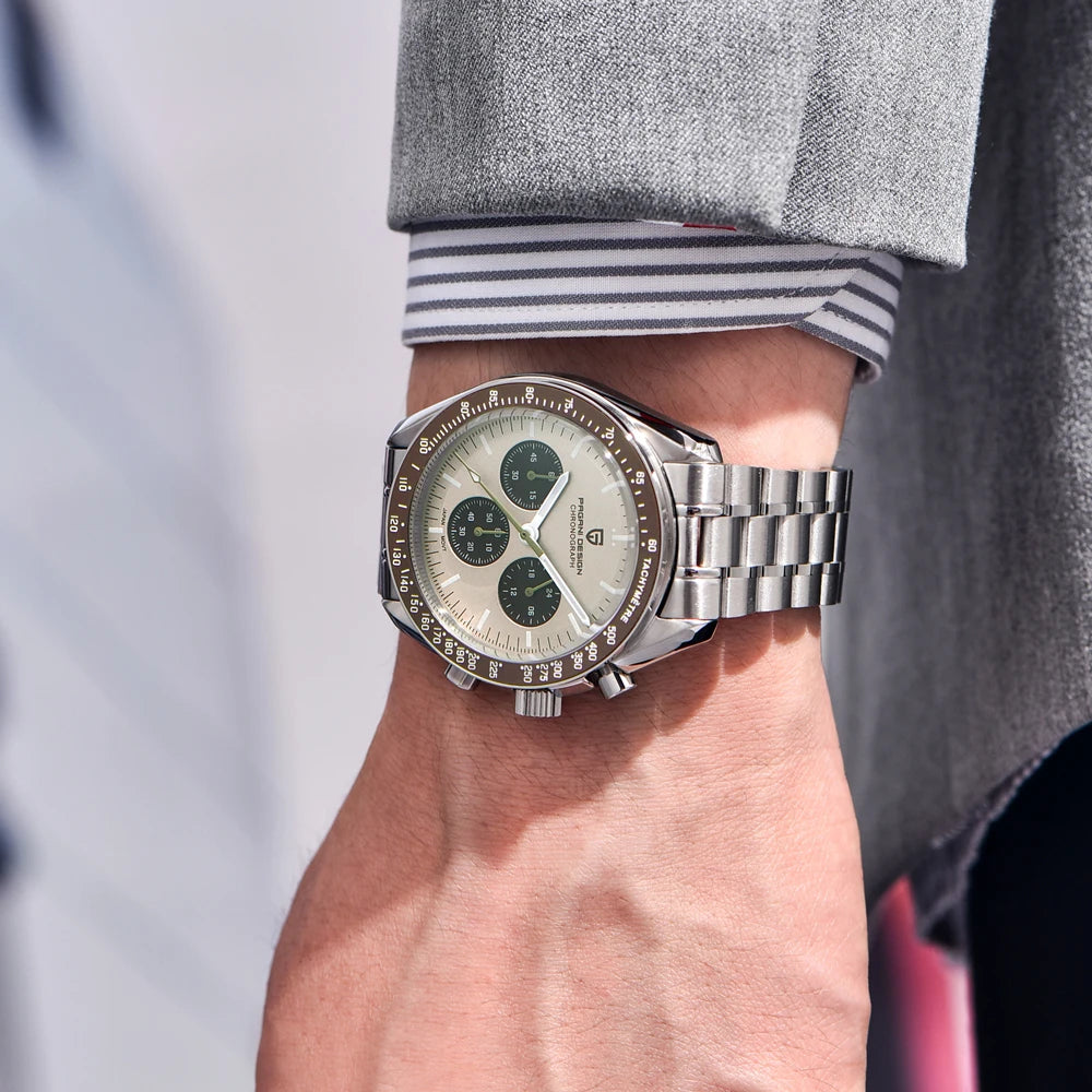 2025 New PAGANI DESIGN Saturn Men's Watches Luxury Quartz Watch For Men Chronograph Wristwatches AR Sapphire Waterproof Luminous