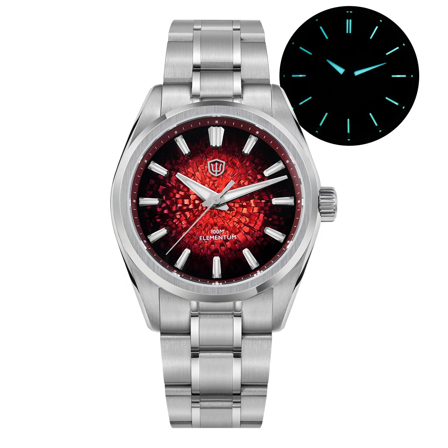 Crack-Dial Watchdives WD0003C 38mm Men Watch VH31 Sweep Seconds Quartz Movement Sapphire ice Luminous 10Bar Waterproof Watches