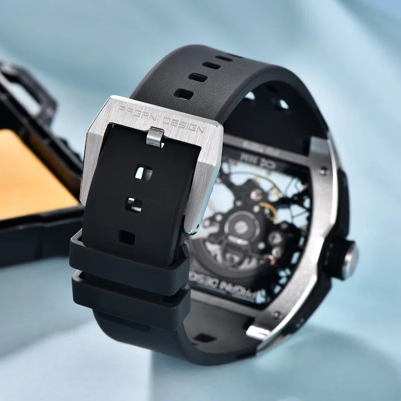 PAGANI DESIGN 2025 New Men's Automatic Mechanical Watch 42mm Fashion Casual Skeleton Sapphire Stainless Steel Watch for Men