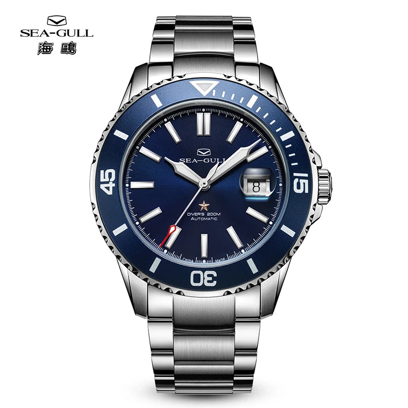Seagull relogio masculino Men Watch 200m Diving Business Waterproof Fashion Automatic Mechanical Watch Ocean Series 816.32.1523