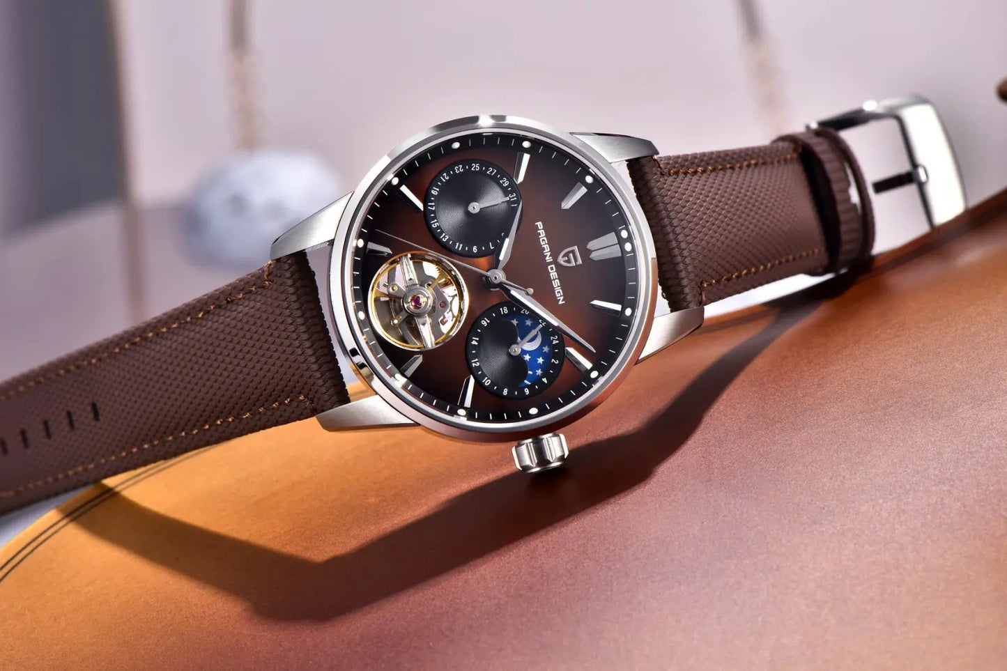 PAGANI DESIGN Top Luxury Men Clock Luminous Hollow Tourbillon Automatic Wristwatch Mechanical Stainless Steel Men's Watch Reloj