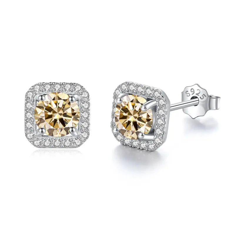 JoyceJelly 8H8A Cut D Color VVS Moissanite Diamond Stud Earrings Luxury Sterling 925 Silver Jewelry For Women Wholesale Price