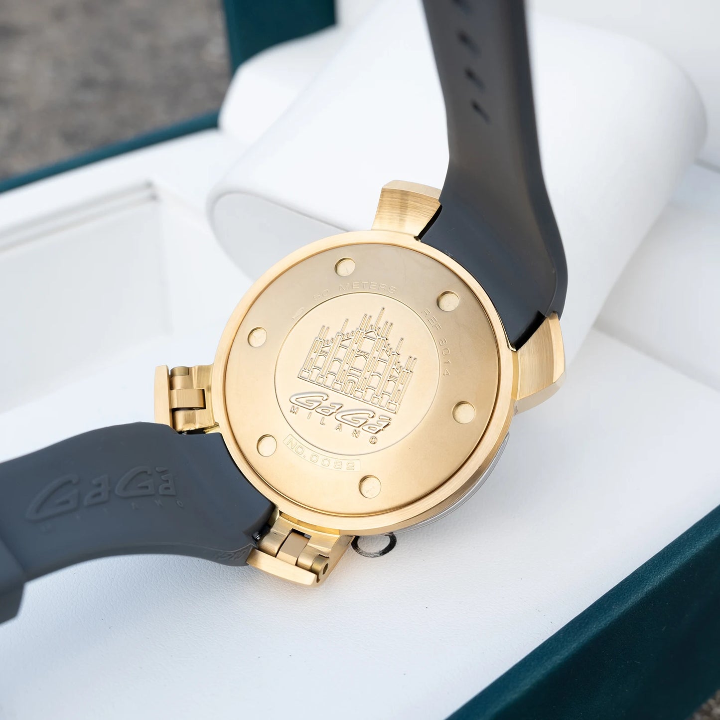 Gaga Men's Rose Gold Automatic Watch - Big Dial Waterproof Sport Clock with Comfortable Rubber Band And Big Numerals Design