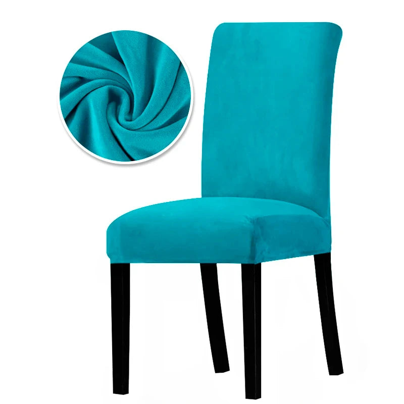 1/2/4/6 Pieces Real Velvet Fabric Super Soft Chair Cover Luxurious Office Seat Cases Tretch Chair Covers For Dining Room Hotel