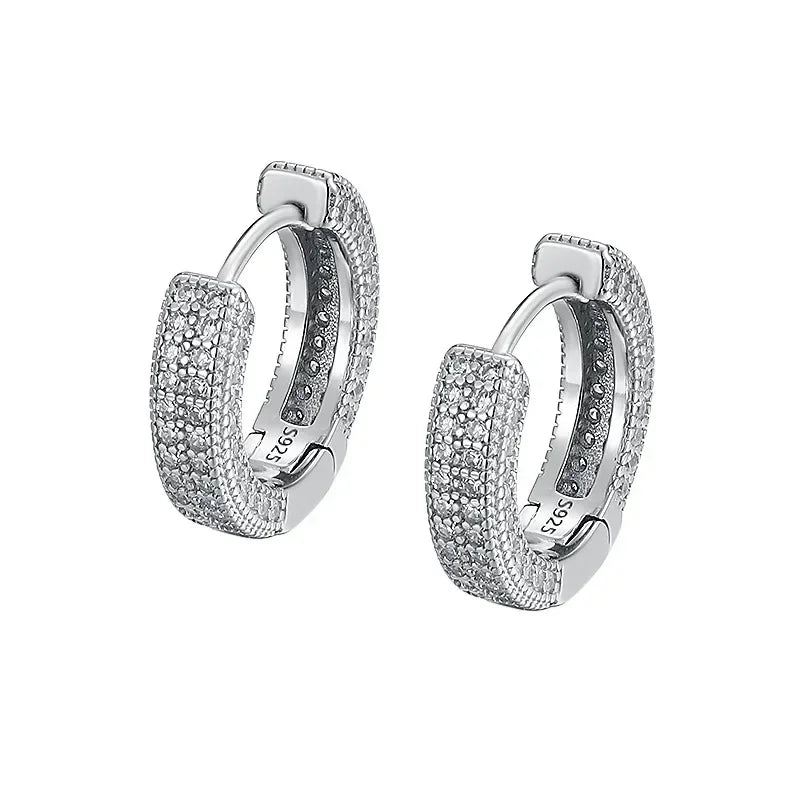 D Color Full Moissanite Hoop Earrings For Women Men 925 Sterling Silver 18k Gold Plated Sparkling Diamond Fine Jewelry Gifts GRA
