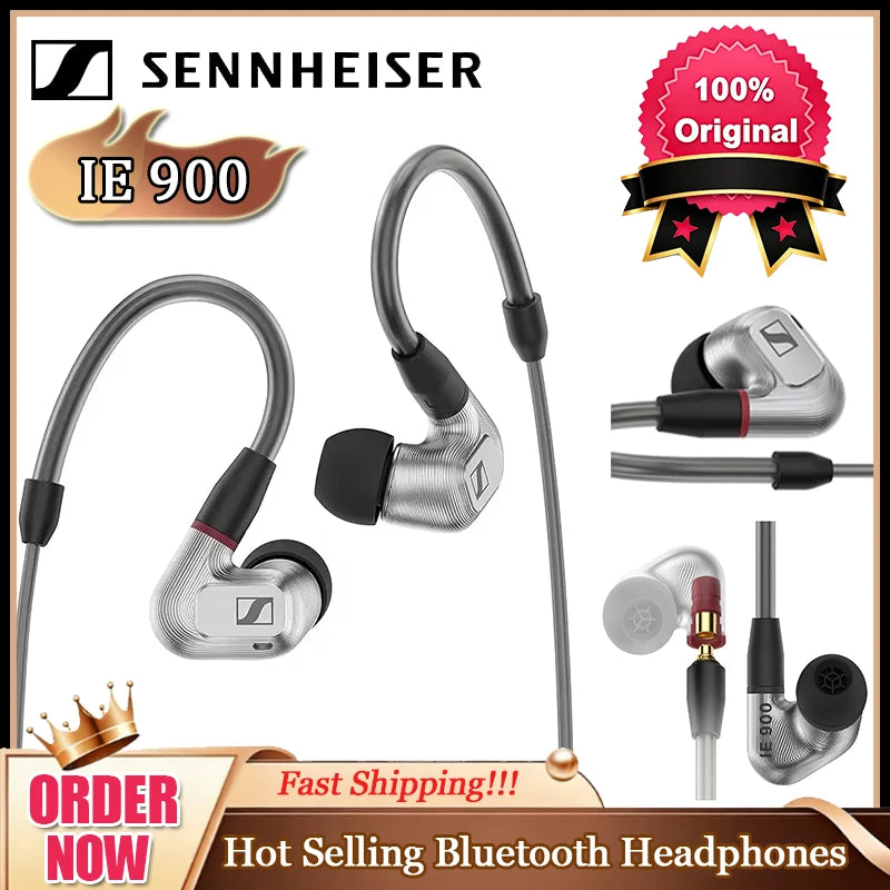 Sennheiser Wireless Bluetooth Headphones HD206 IE900 Sport Headphones HD400S Resolution HIFI Noise Reduce Original Microphone