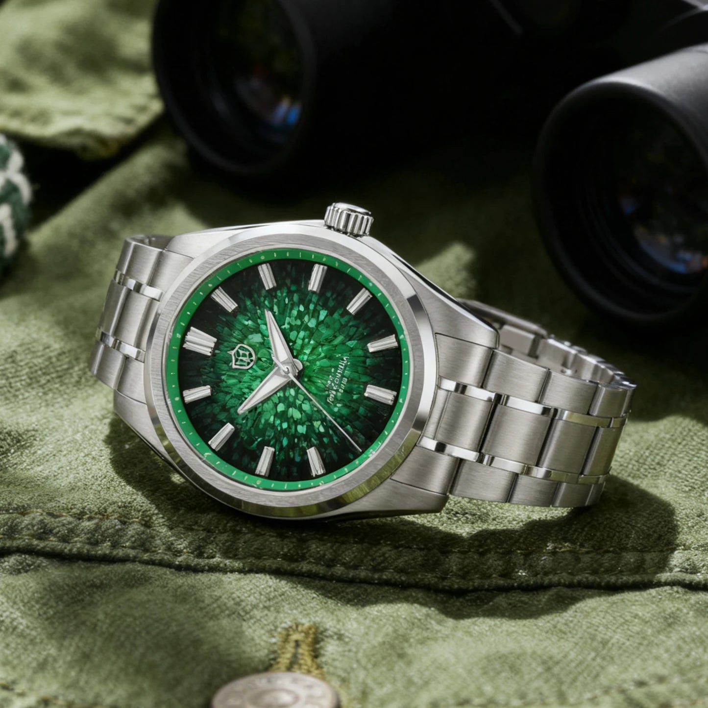 Watchdives WD0003C 38mm Men Watch VH31 Sweep Seconds Quartz Movement Sapphire ice Crack Dial Luminous 10Bar Waterproof Watches