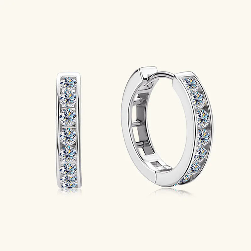 925 sterling silver full moissanite earrings retro classic fashionable high quality men's and women's jewelry earrings