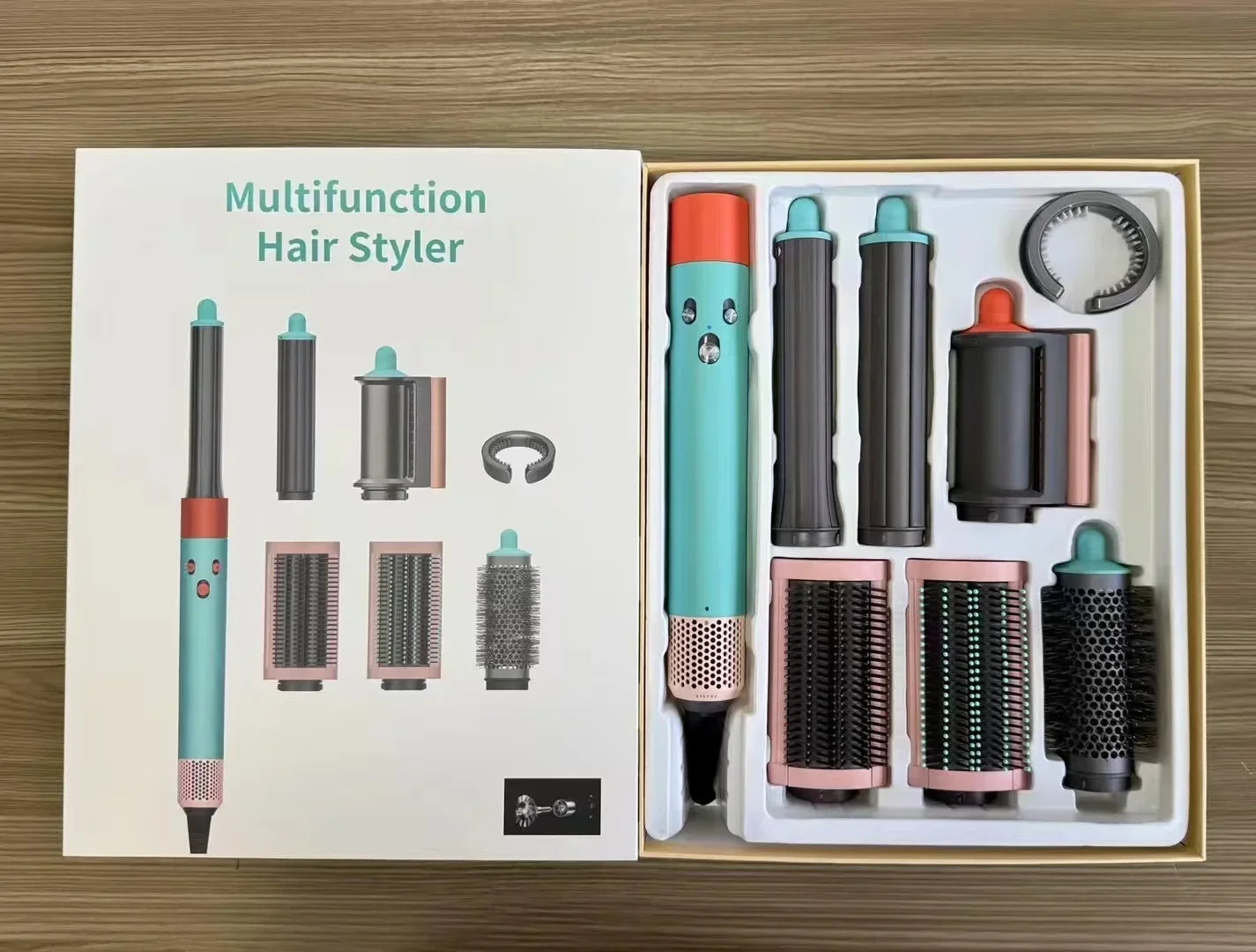 7 in1 Multi Hair Styler Curling Iron ProfessionalStraightener BarrelBrush DryerHotcomb Salon Tool Fast Heating for HomeUsecurler