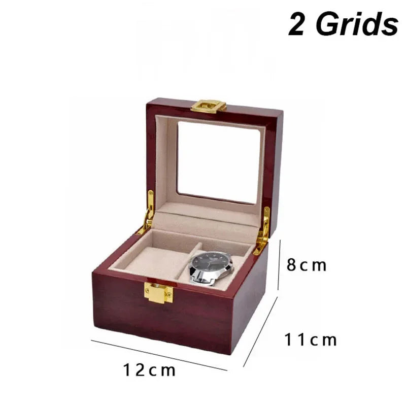 Wooden Watch Box Eco-Friendly Watch Storage Case with 1/2/3/5/6/10/12 Slots Travel Organizer for Men Watch Gift Box