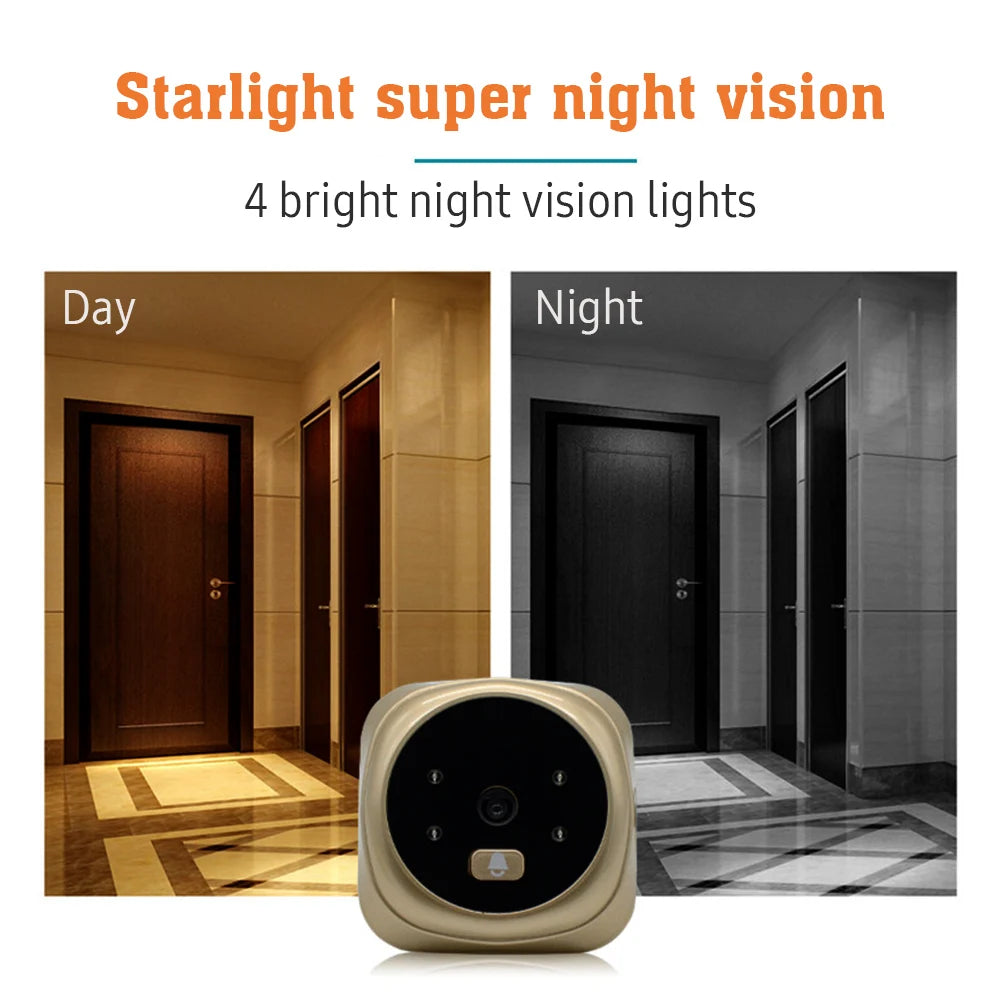 Doorbell Door Viewer Camera Door Peephole Door Camera Doorbell with Wireless Monitor Live View Available Digital Night Vision