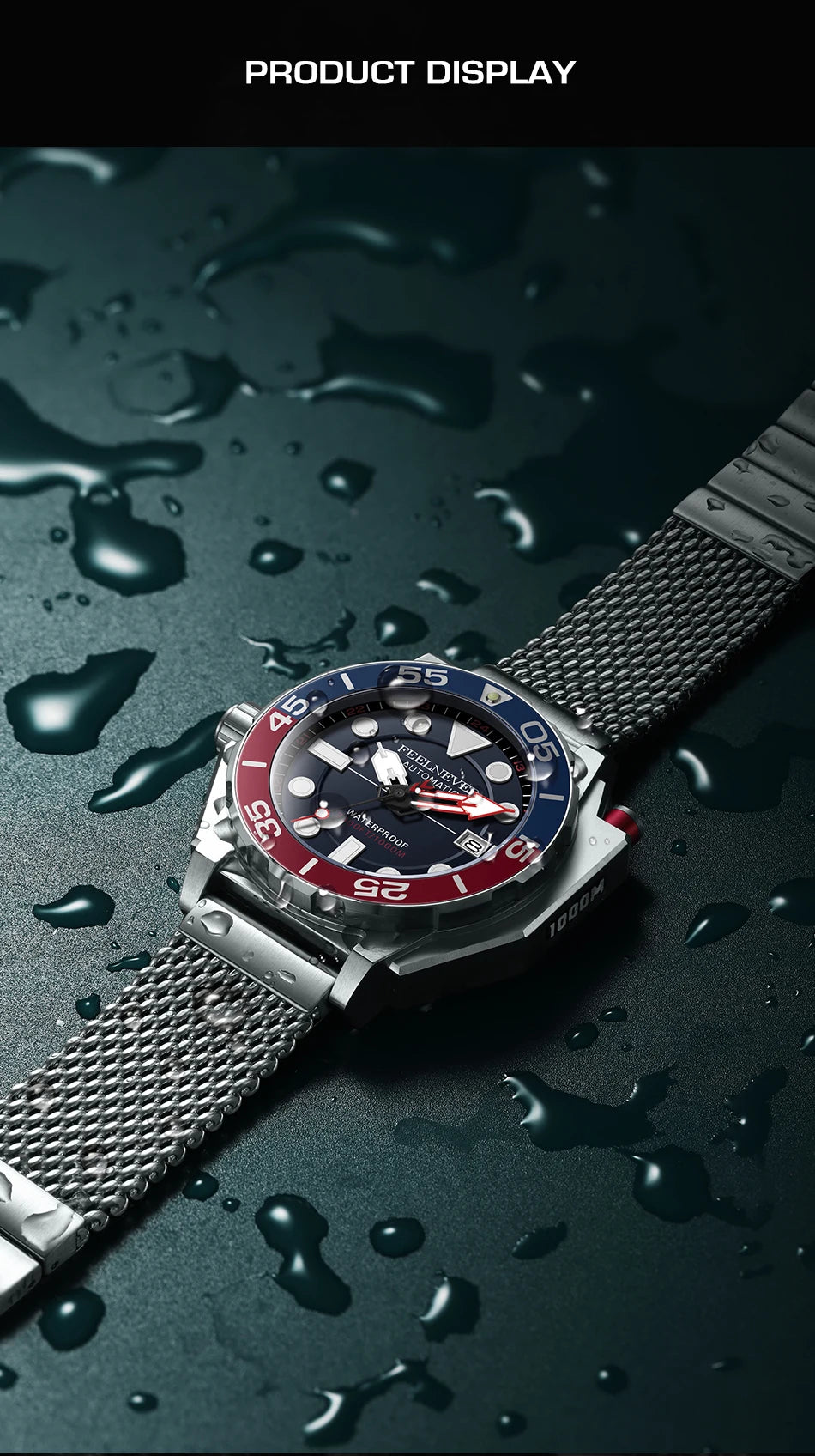 FeelNever Top Brand Luxury Automatic Watch For Men Fashion Business Watch Men Military Waterproof Men's Mechanical Wristwatches