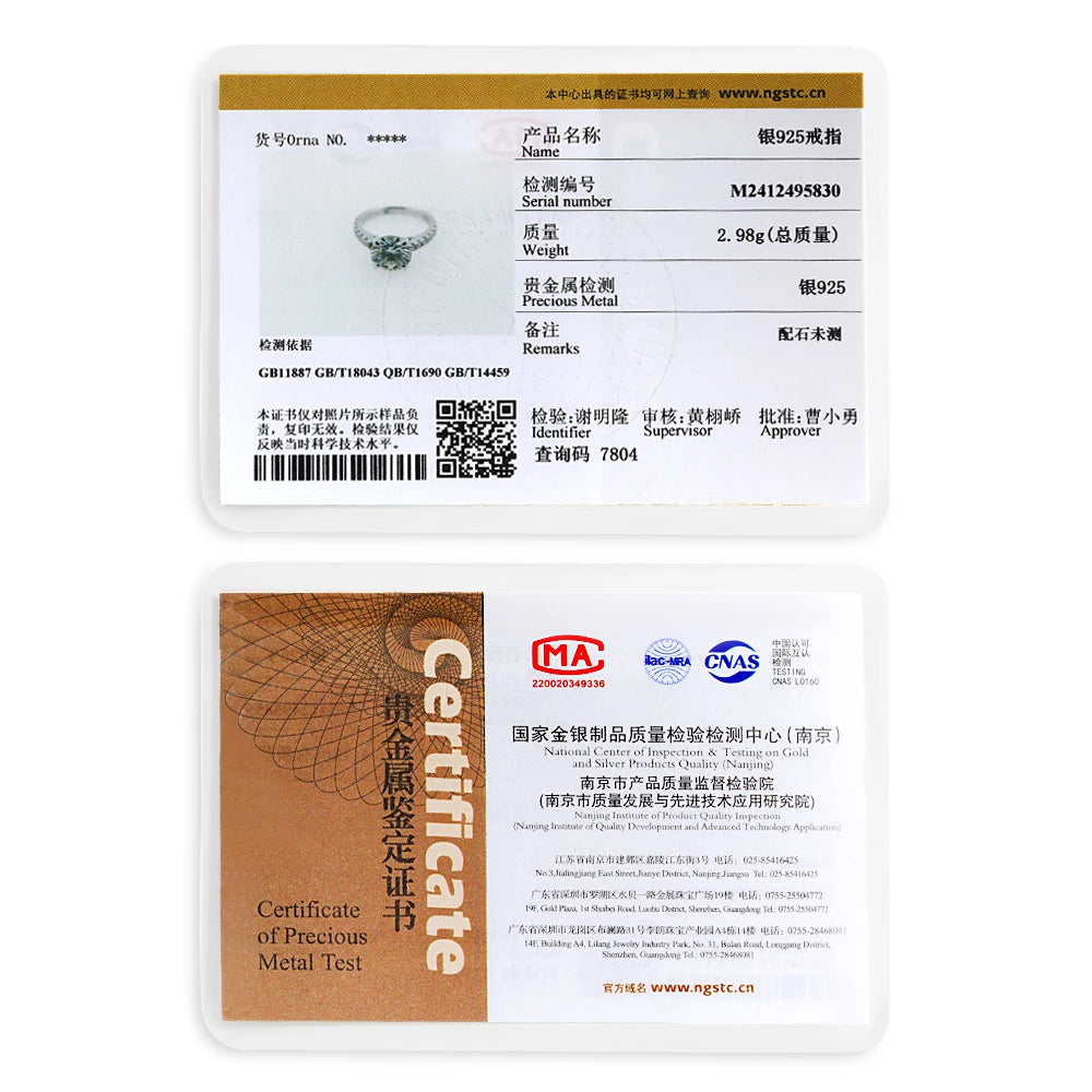 Serenity 6.8cttw D Color Moissanite Rings Set for Women Man Wedding Bridal Gift 100% S925 Sterling Silver Row Rings Fine Jewelry