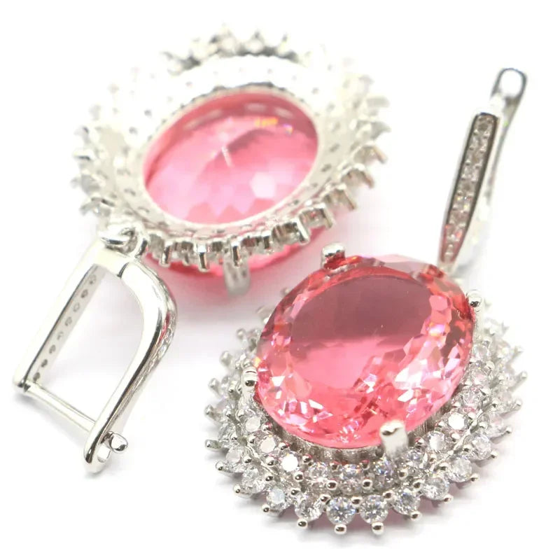 15g Customized 925 SOLID STERLING SILVER Earrings Sapphire Morganite Orange Spessartine London Blue Smoky Topaz Aquamarine CZ