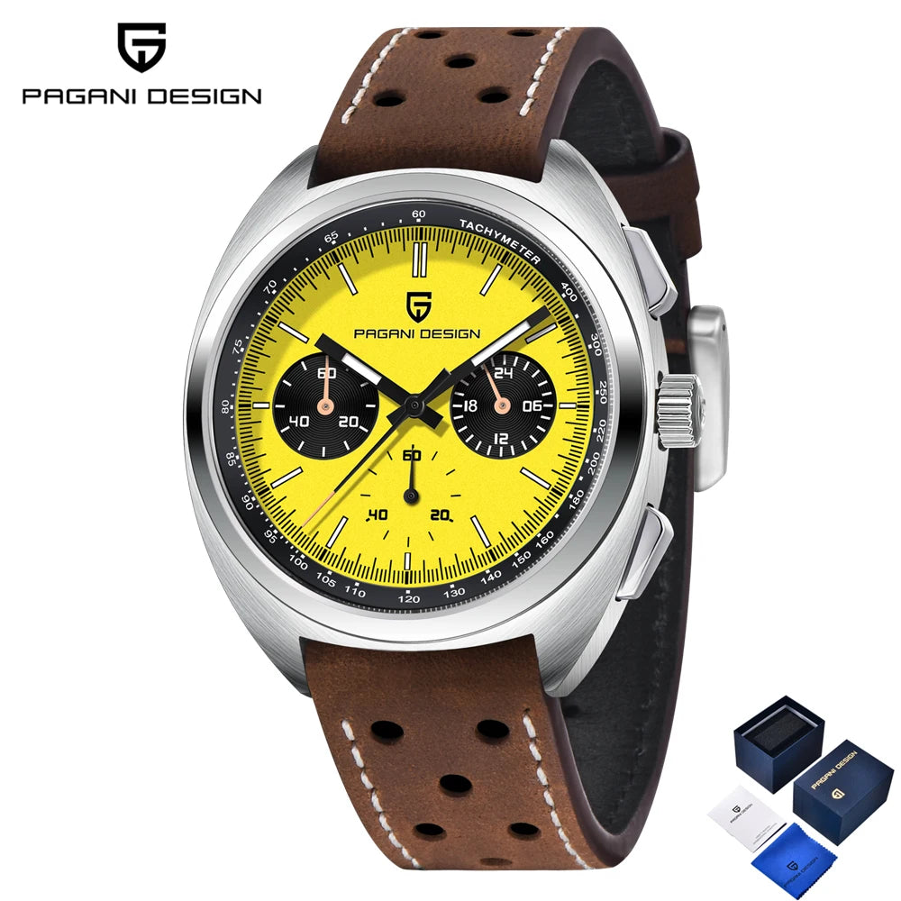 2025 New PAGANI DESIGN Men's Watches Top Luxury Quartz Watch For Men VK63 Chronograph Wristwatch Luminous AR Sapphire Clock Gift