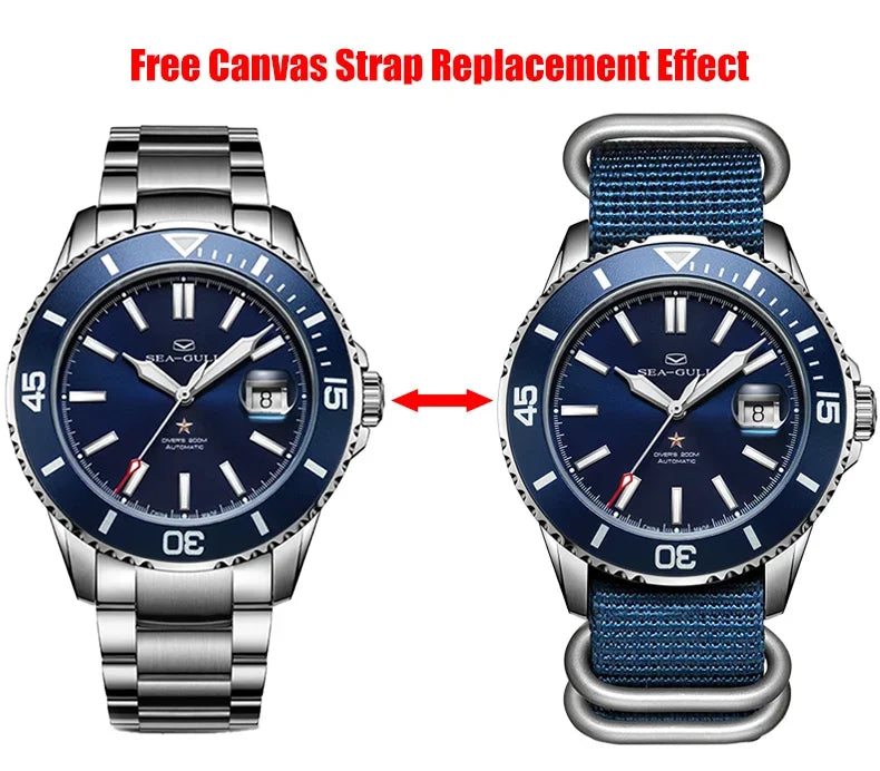 Seagull relogio masculino Men Watch 200m Diving Business Waterproof Fashion Automatic Mechanical Watch Ocean Series 816.32.1523