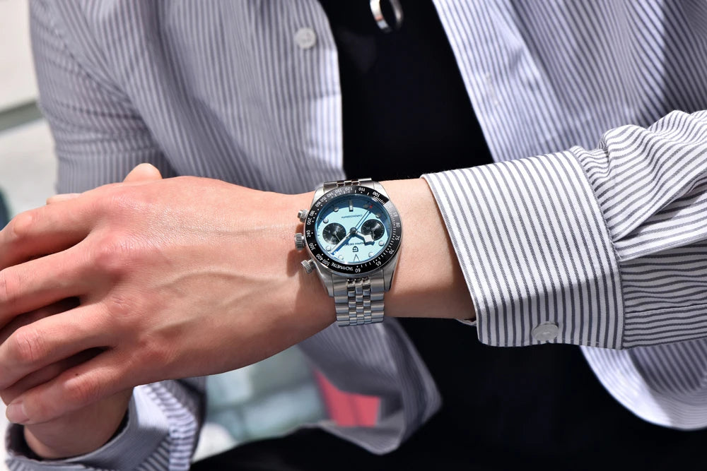 2025 New PAGANI DESIGN Panda Mens Watches Quartz Chronograph Watch For Men Gifts Man AR Sapphire Mirror Ceramic Bezel Waterproof