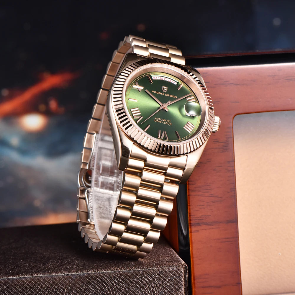 PAGANI DESIGN 2025 New Blue DD40 Luxury Automatic Watch For Men Mechanical Wristwatch Men Japan NH36A Movt Sapphire crystal