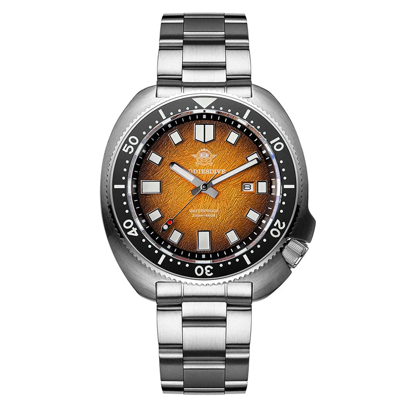 ADDIESDIVE Quartz Watches For Men Stainless Steel Sapphire Glass Male Clock Super Luminous 20Bar Waterproof Diving Watch AD2511