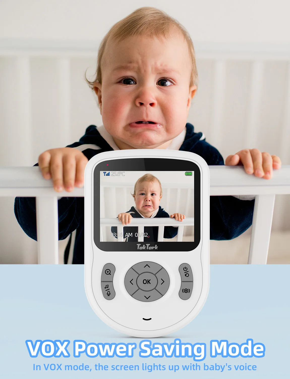 Wireless Video Baby Monitor 2.0 2.8 inch Color  Security Camera 2 Way Talk Night Vision IR LED Temperature Monitoring 8 Lullaby