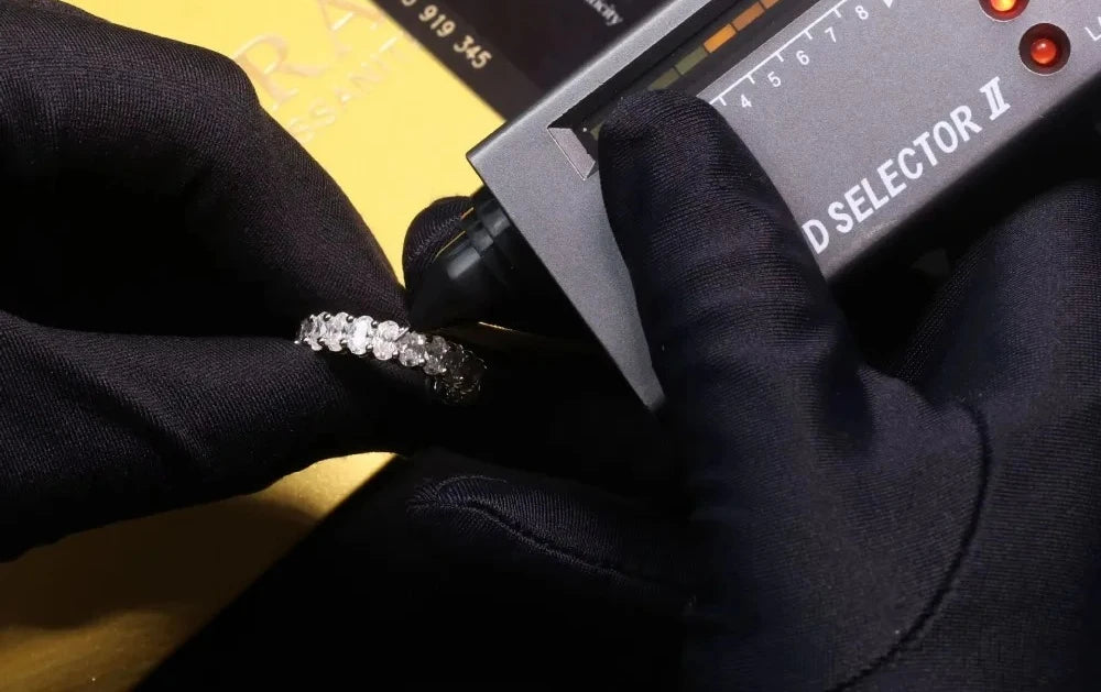 3*5mm Oval Cut Full Moissanite Eternity Ring for Women Men 925 Sterling Silver Lab Diamond Wedding Band with Certificate Jewelry