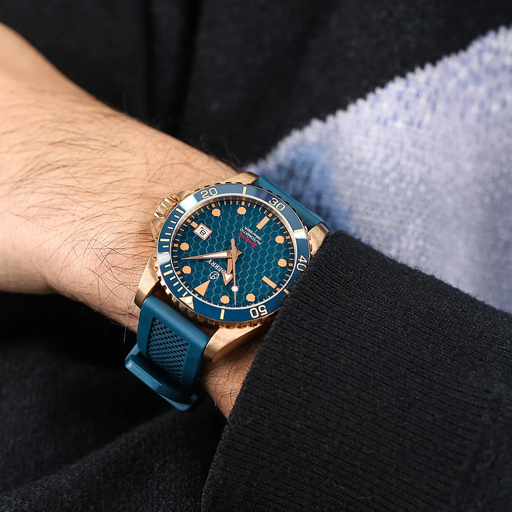 Boderry Seaturtle Titanium Diver Watch Men Luxury Bronze Watches Automatic Mechanical Wristwatch Sport 200M Waterproof Luminous