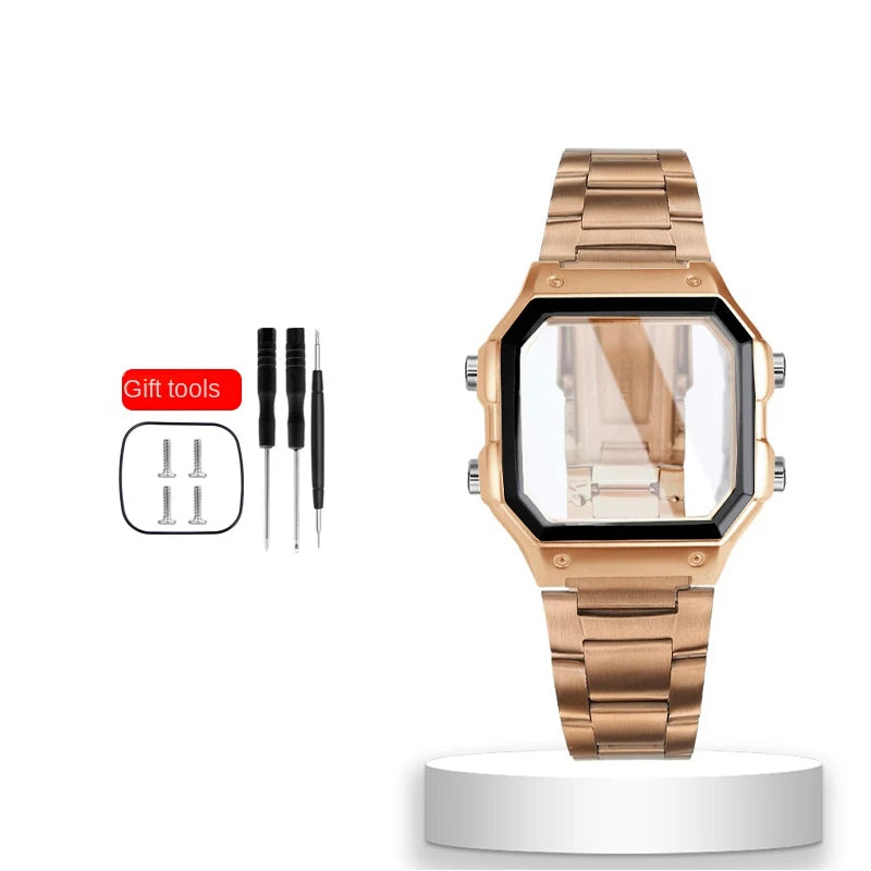 Casio AE1200 case mod kit modification all metal case 3299 AE-1200 bezel glass waterproof ring kit 304 stainless steel part