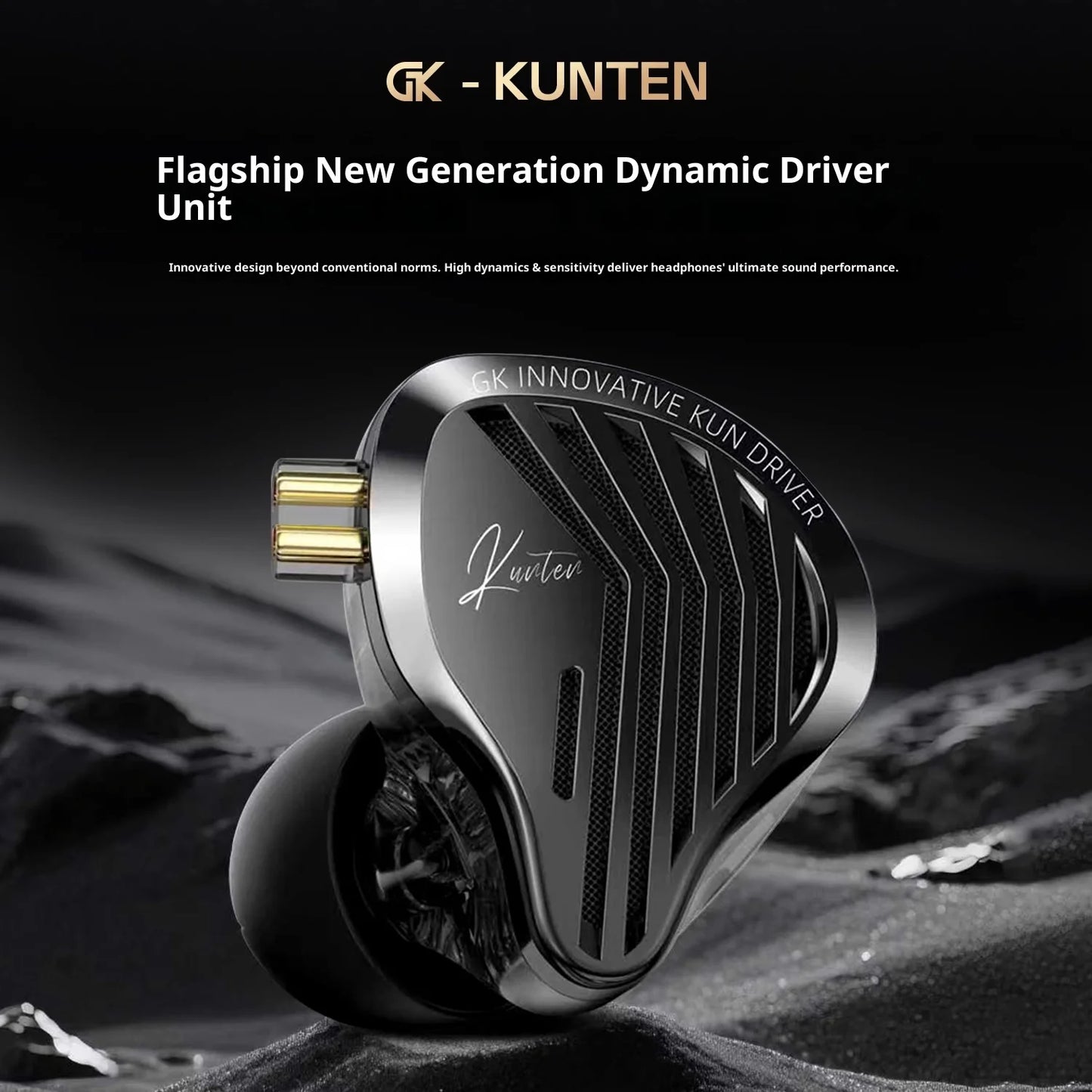 Kz Gk Kunten Dynamic Drive Headphones Hifi 2pin Heavy Bass Earbuds Metal Headphones Detachable Sports Gamer Headphones Custom