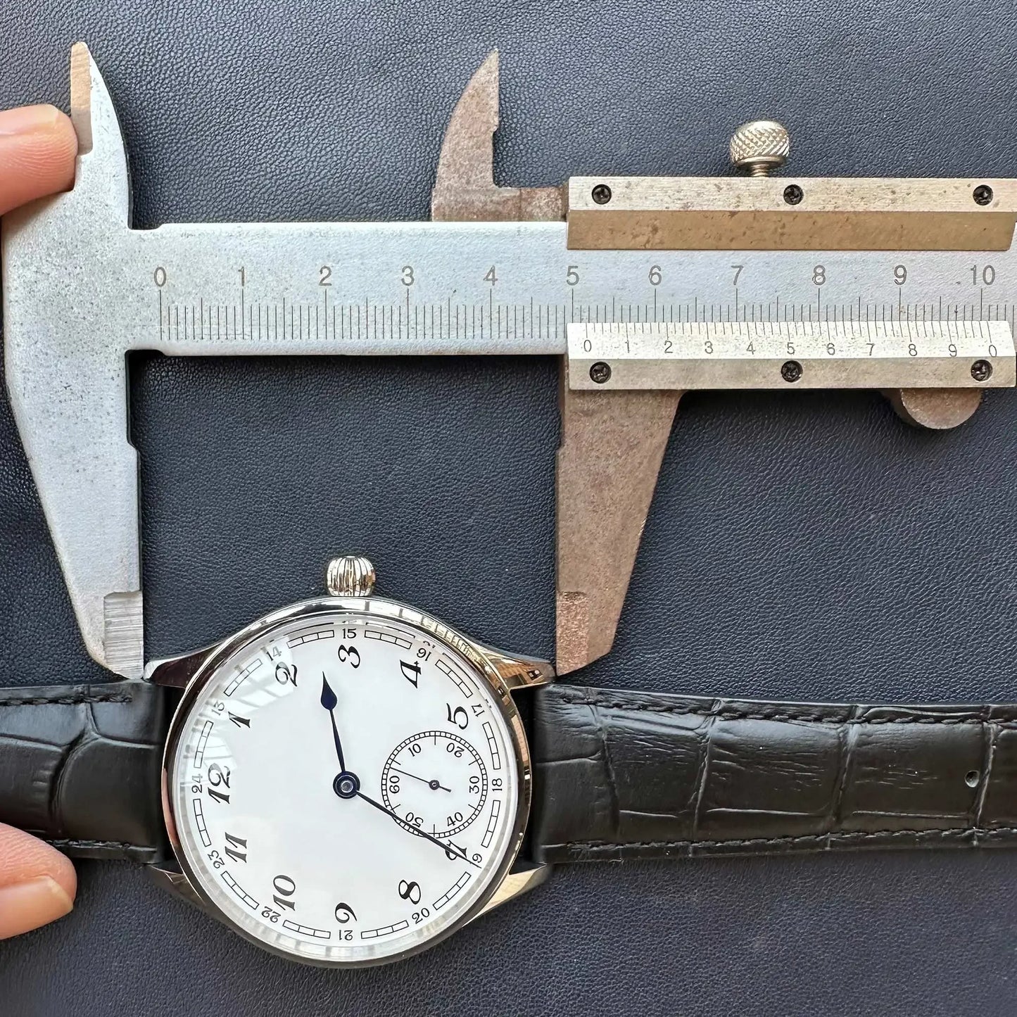 Reloj-Hombre Men's Watch for Seagull ST3600 Manual Movement, Retro Enamel Sterile Dial Business Micro Rotor Mechanical Watch