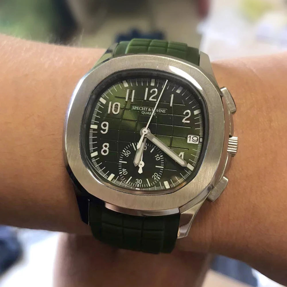 Dropshipping 2025 Best Selling Products Wristwatch For Men Japan Chronograph Quartz Watch Orange Rubber Strap Relogio Masculino