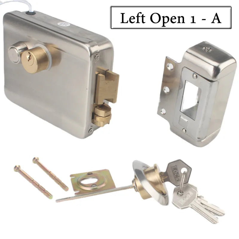 Electric Door Lock Anti-theft Double-headed Integrated Electronic Lock For 12V DC Access Control System Video Door Phone System