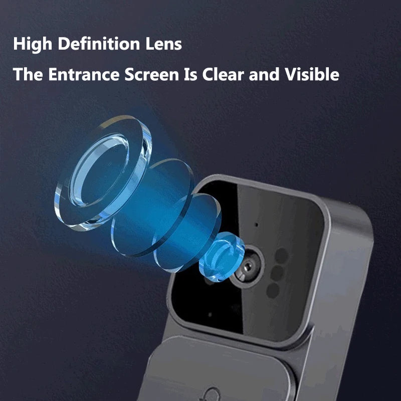 Video Doorbell IR Night Vision Doorbell Camera 1080P 4.3inch IPS Screen Eye Peephole Camera 2.4G for Villa Home Office Apartment