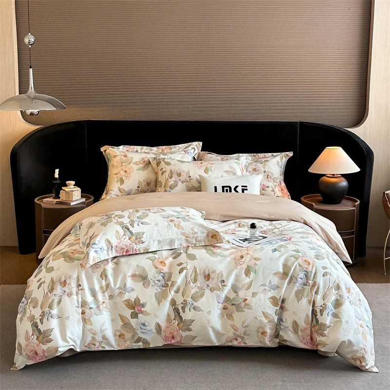 Svetanya Egyptian Cotton Underwear Bedding Sets Linens Queen King Ru Size Print Sheet Pillowcase Duvet Cover Set