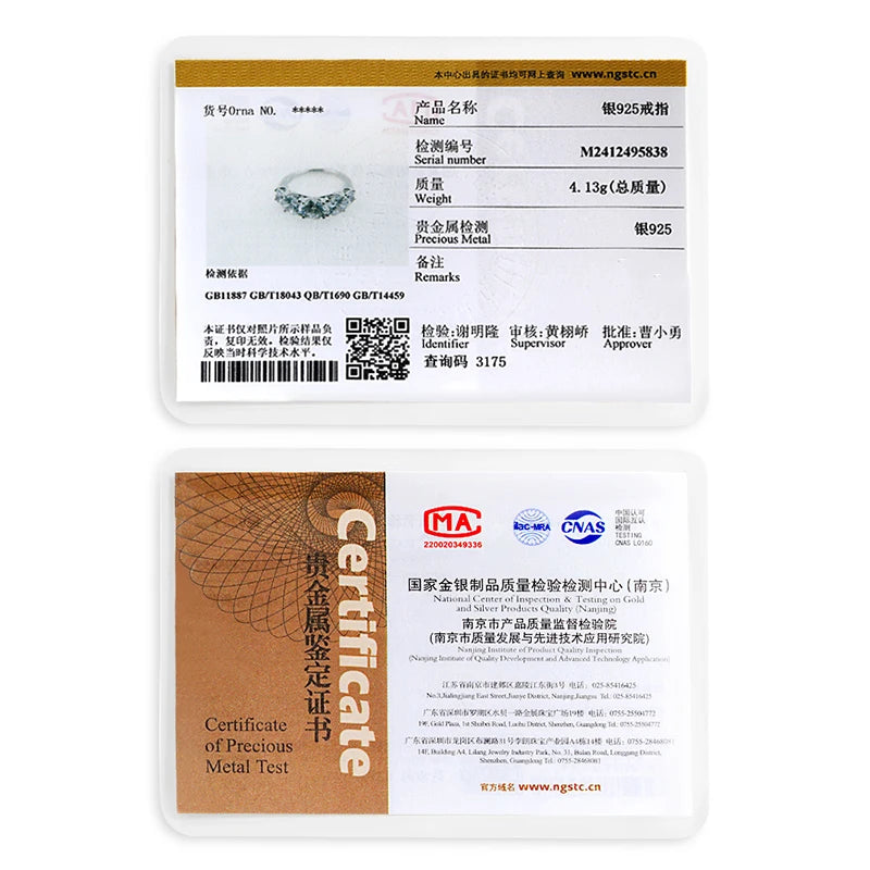 Smyoue 18k Plated 3.6CT All Moissanite Rings for Women 5 Stones Sparkling Diamond Wedding Band 100% S925 Sterling Silver Jewelry