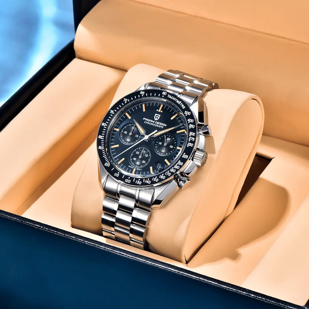 PAGANI DESIGN New Retro Watch Luxury Moon Quartz Watches For Men Stainless steel Luminous waterproof Sport Chronograph Man 2026