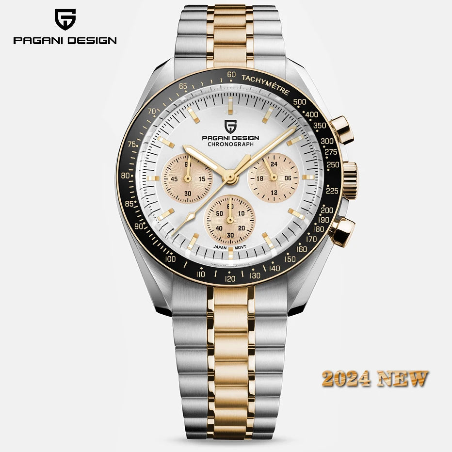 PAGANI DESIGN New Retro Watch Luxury Moon Quartz Watches For Men Stainless steel Luminous waterproof Sport Chronograph Man 2026