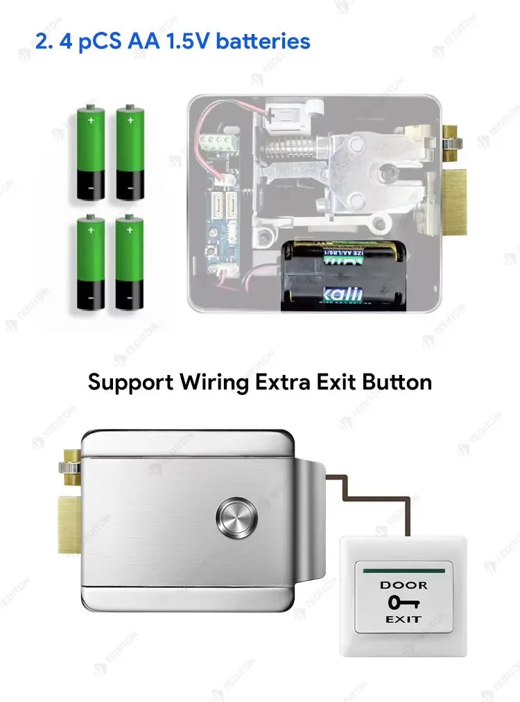 Waterproof Fingerprint Lock Tuya Wifi Remote Control Bluetooth TTLock App Mechanical Electronic Smart Door Lock For home
