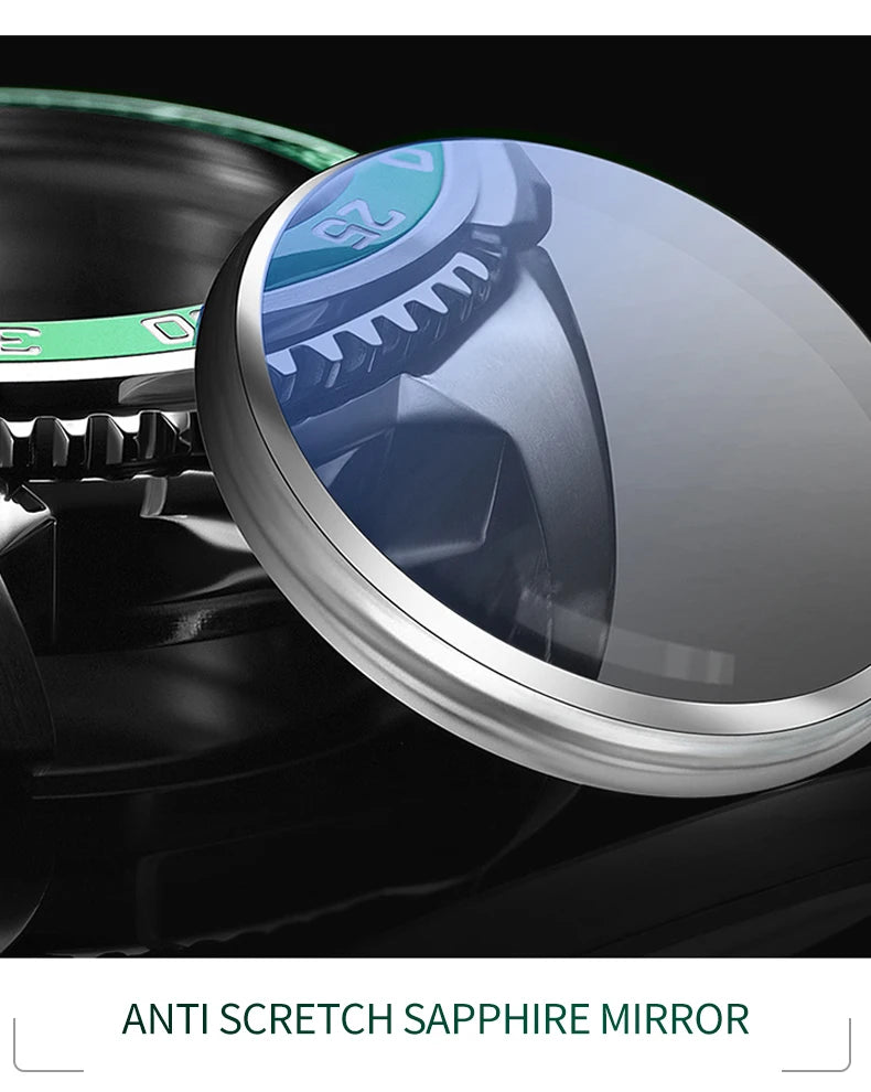 YELANG Automatic Mens Green Water Ghost Watches H3 T100 Self Luminous Wristwatch Waterproof 300m Turning Ceramic Bezel V1032