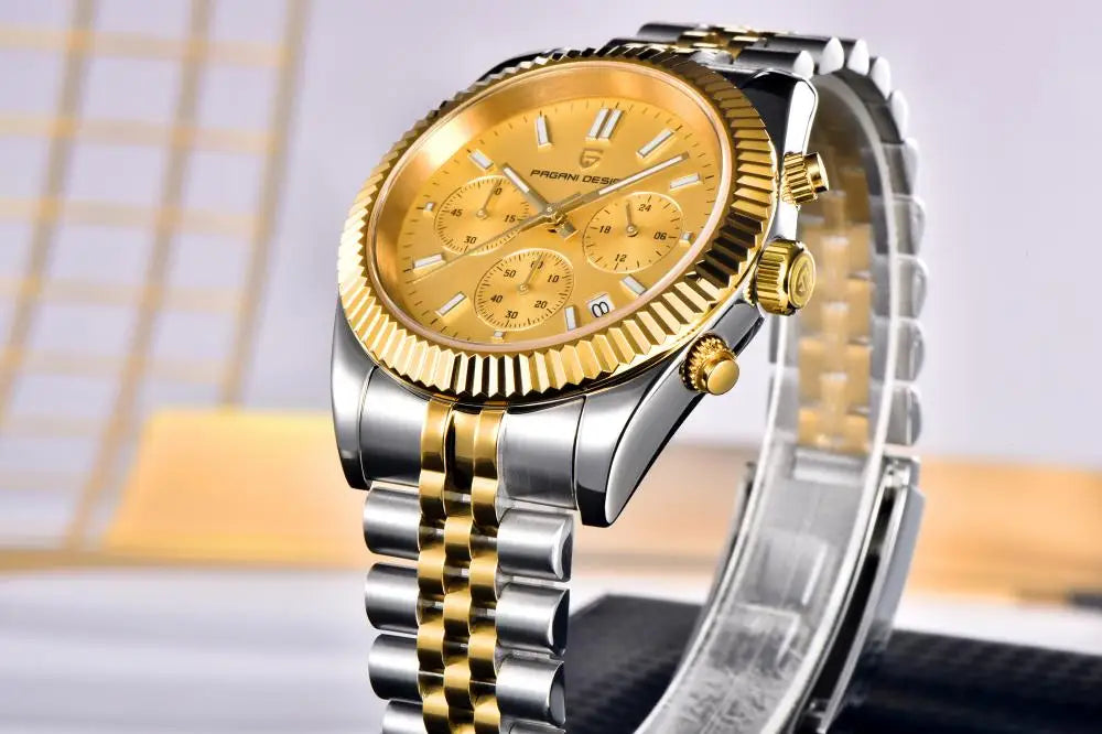 PAGANI DESIGN 2025 New PD1814 quartz watch VD53 thick 12mm stainless steel C3 sapphire watches for man pagani design watches