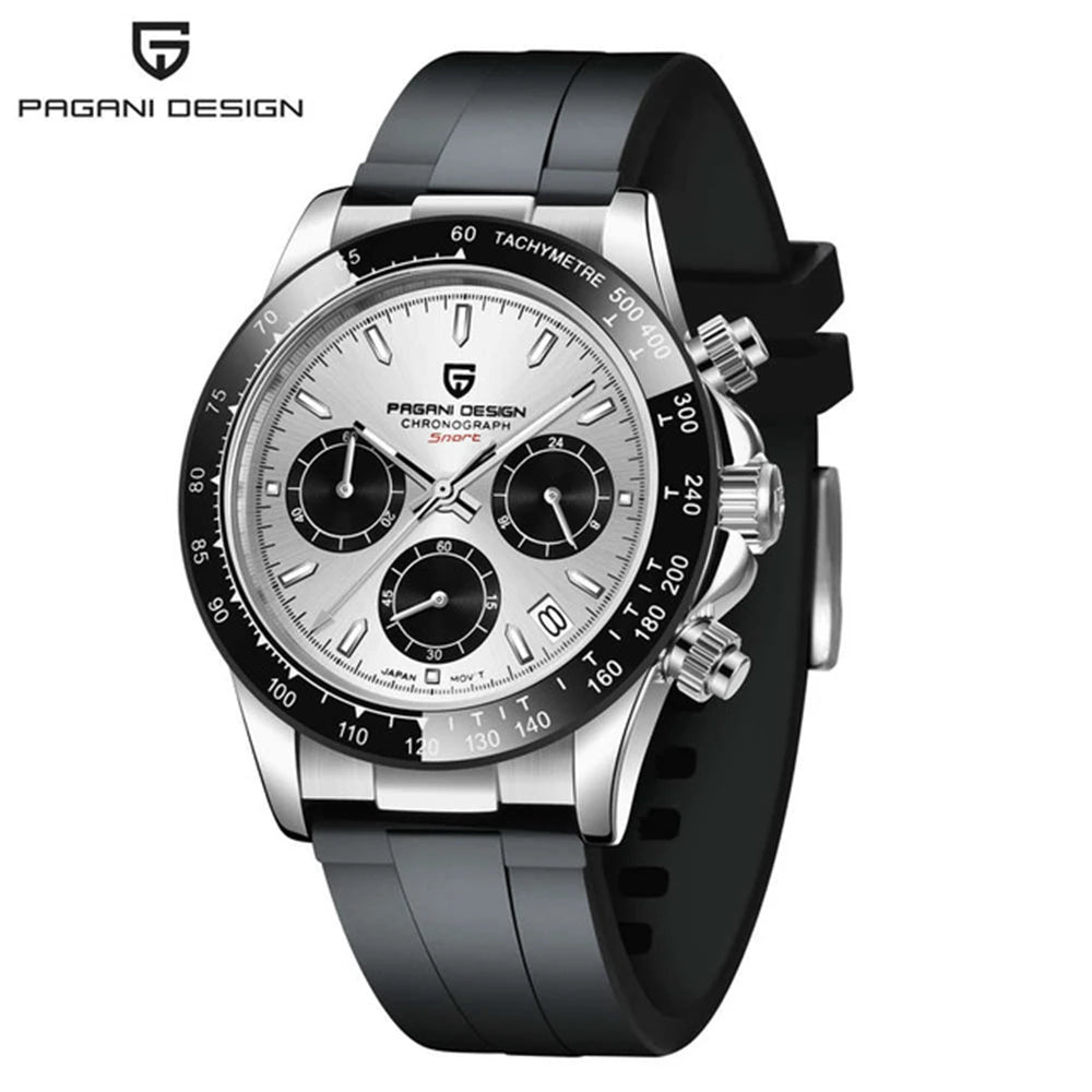 PAGANI DESIGN 2025 New PD-1644 Meteorite Dial Fashion Men Quartz Wristwatches 100M Sapphire Glass Chronograph relogio masculino