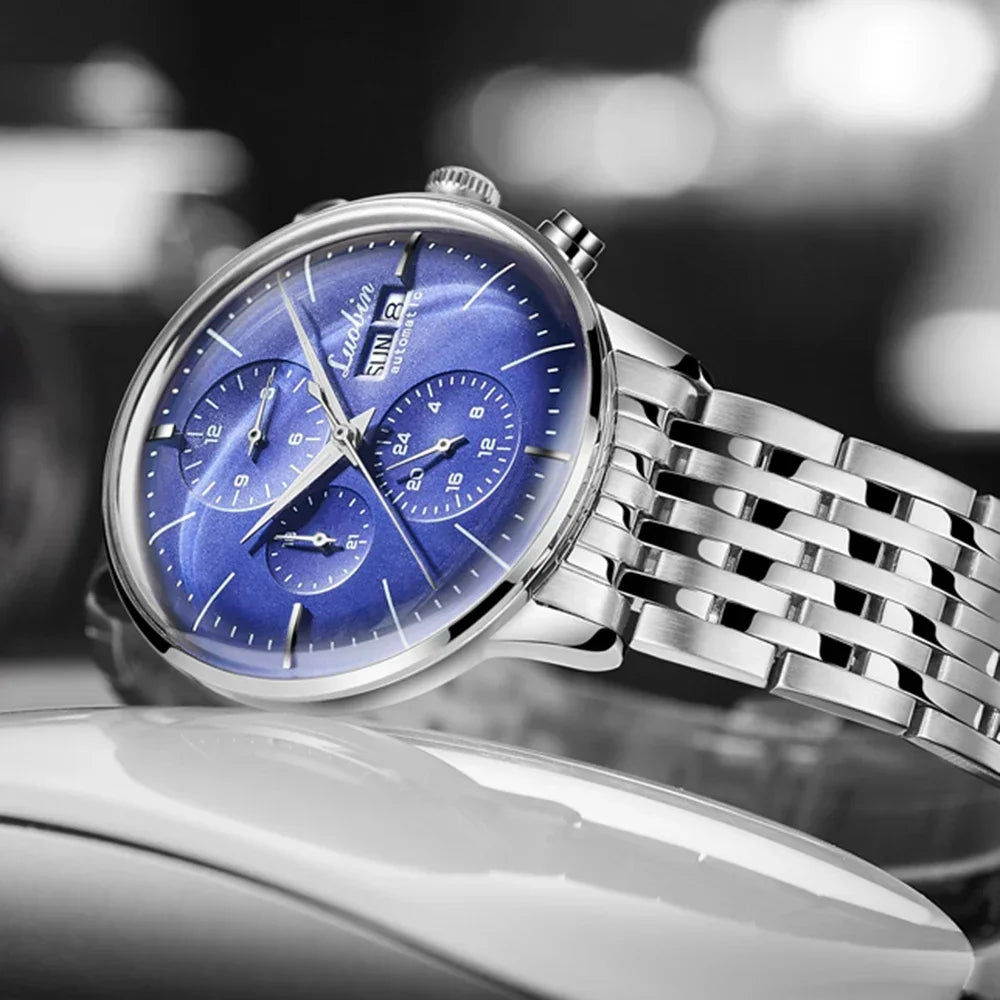 Luxury Men Watch Automatic Mechanical Watches Self Winding Business Stainless Steel Luminous Wristwatch Relojes Para Hombre 2020