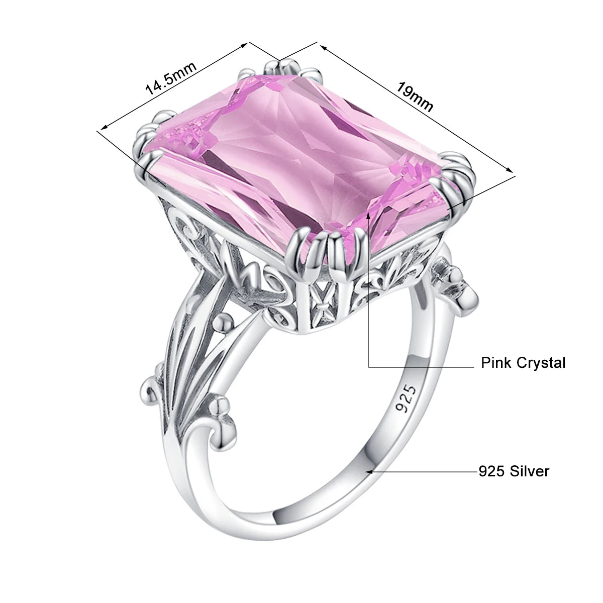 Unique 100% 925 Sterling Silver Aquamarine Ring For Women Vintage Filigree Persian Design Ring Anniversary Fine Jewelry Gifts