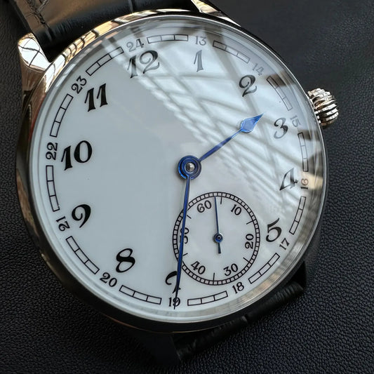 Reloj-Hombre Men's Watch for Seagull ST3600 Manual Movement, Retro Enamel Sterile Dial Business Micro Rotor Mechanical Watch