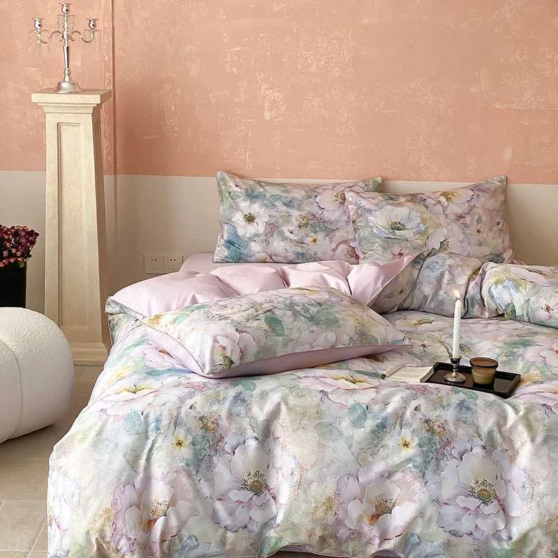 Svetanya Print Egyptian Cotton Bedding Sets Ru Queen King Size Bed Linens Pillowcase Sheet Duvet Cover Set
