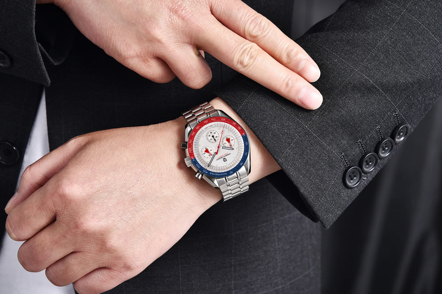 PAGANI DESIGN 2025 New 1701 Mens Watches Luxury Sapphire Bezel Moon Quartz Watch For Men Sport Chronograph Waterproof Wristwatch