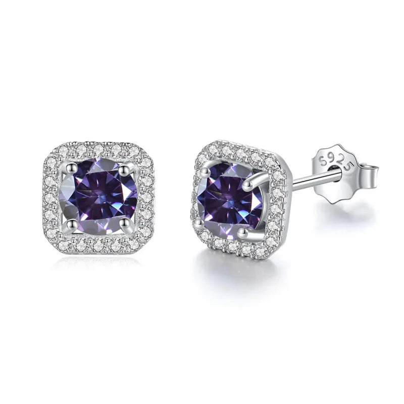 JoyceJelly 8H8A Cut D Color VVS Moissanite Diamond Stud Earrings Luxury Sterling 925 Silver Jewelry For Women Wholesale Price