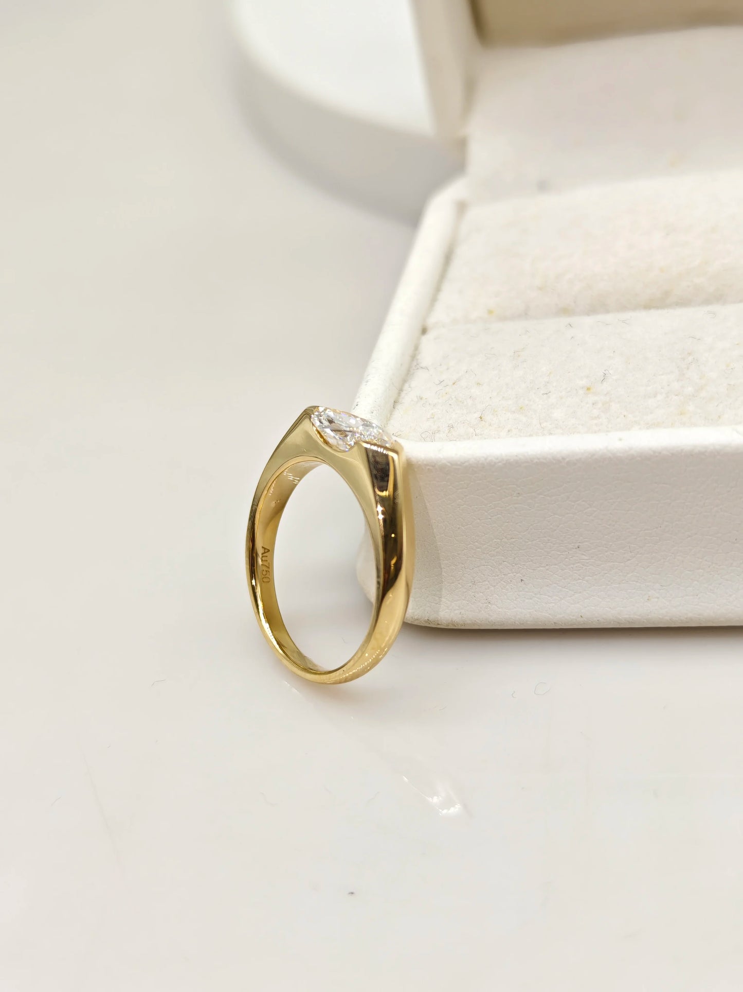 wholesale lab grown HPHT CVD Horse 's-eye cut with IGI certificate diamond lab grown diamond 1ct 14K gold rings Spot goods